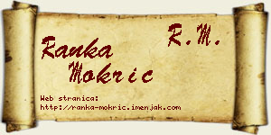 Ranka Mokrić vizit kartica